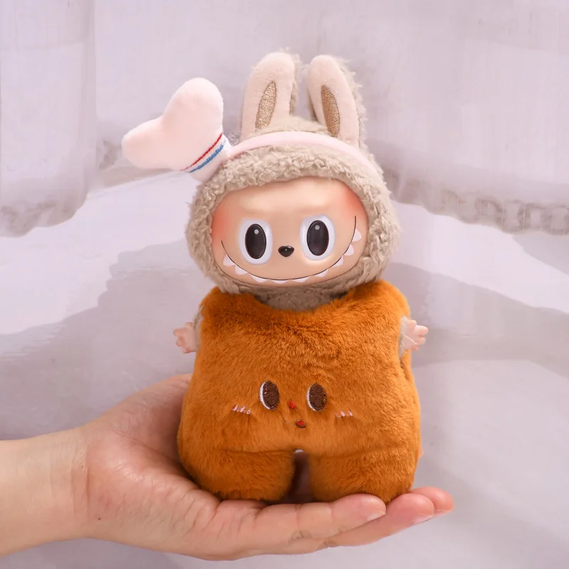 

Only Suitable For 17cm Labubu Mini Plush Chicken Leg Two-Piece Set Fashionable And Cute Animal Clothing Accessories Gifts That