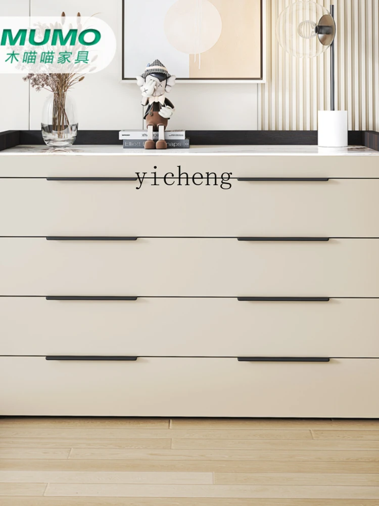 XL Solid Wood Chest of Drawers Locker Eight Buckets Six Buckets Tailstock Storage Cabinet Stone Plate Chest of Drawers