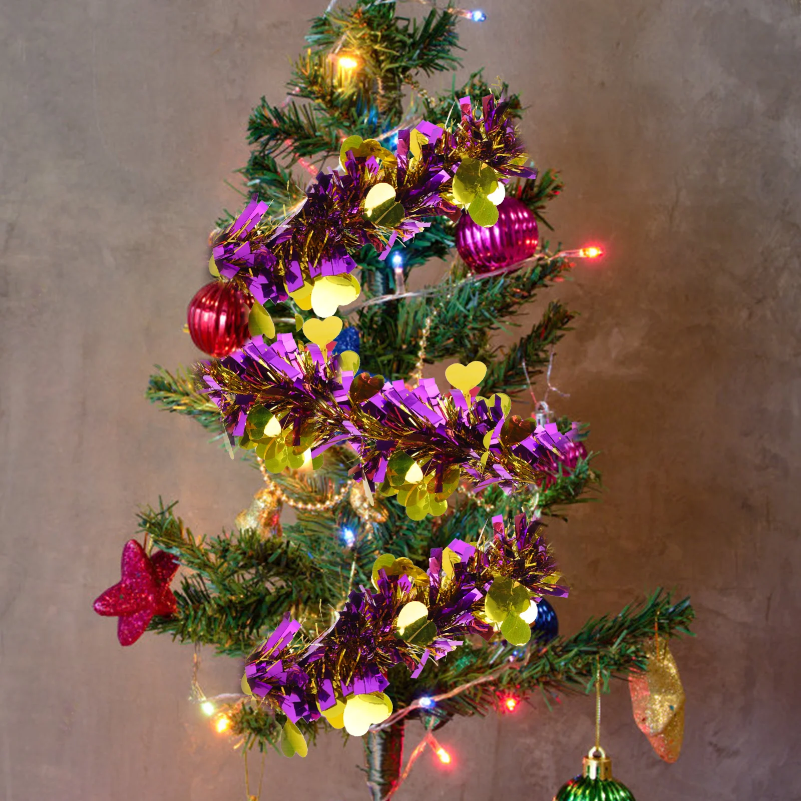 

5Pcs Tinsel Garland Party Decoration Super Long Colorful Festival Pendant Hanging Decor for Carnival DIY Background Ornament