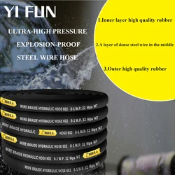 Car Wash Accessories High Pressure Explosion-proof Water Pipe Cleaning Machine Drain Pipe High Pressure Washer Gun Hose