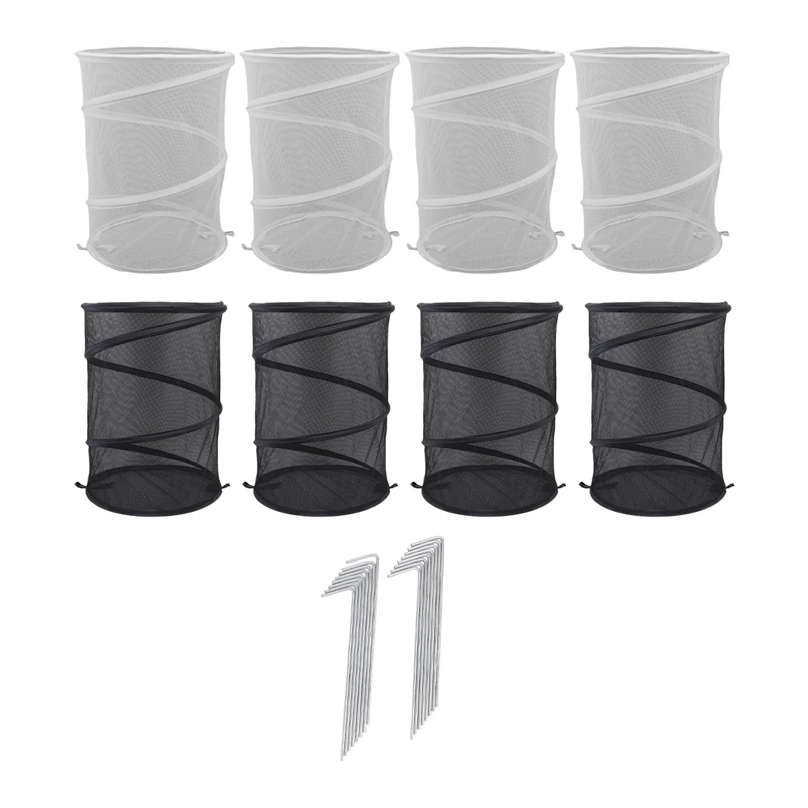 

4PCS Pop Up Plant Covers with 16 Ground Nails Folding Mesh Plants Protector Cage for Garden Courtyard Orchard