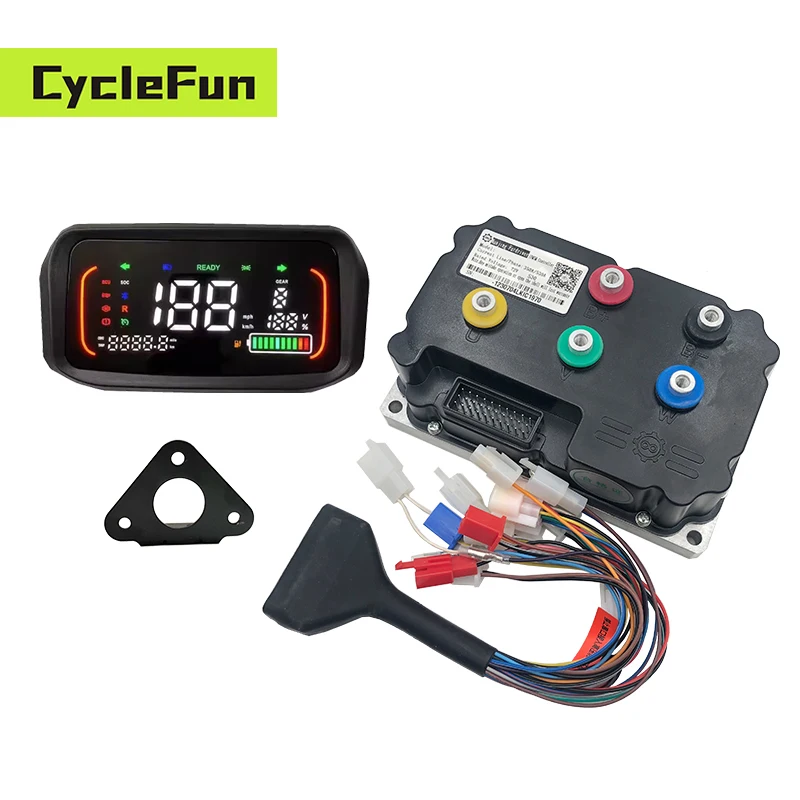 FarDriver ND72360 2.4KW-4KW BLDC 190A/360A Sine Wave Controller With N7 Speedometer Display For Motorcycle Electric Bike Scooter