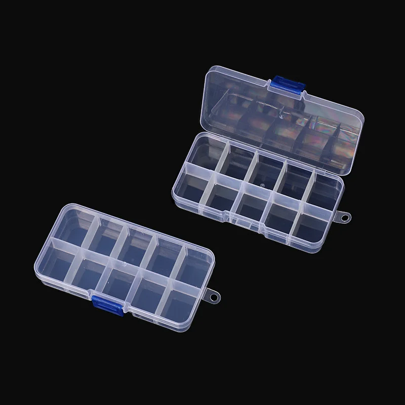 Tool Storage boxes Transparent Plastic box Screw Compartment Box Jewelry Earring Display Case Container Clear Terminal Organizer