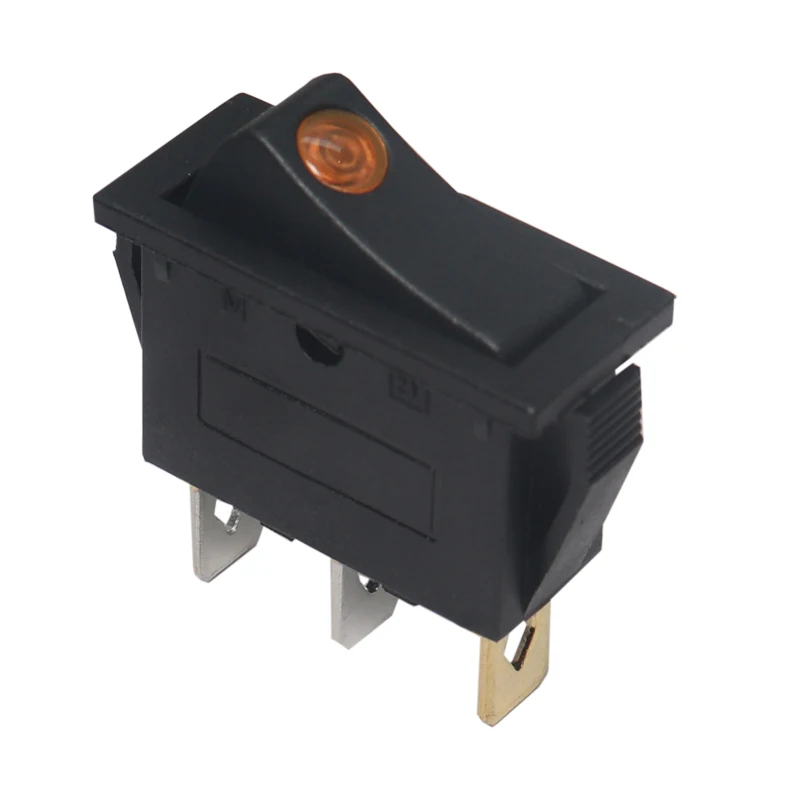 KCD3 Rocker Switch ON-OFF 3Pin with Dot Light for Motor Car Auto Switch Red Blue Green Yellow Light 16A 250VAC