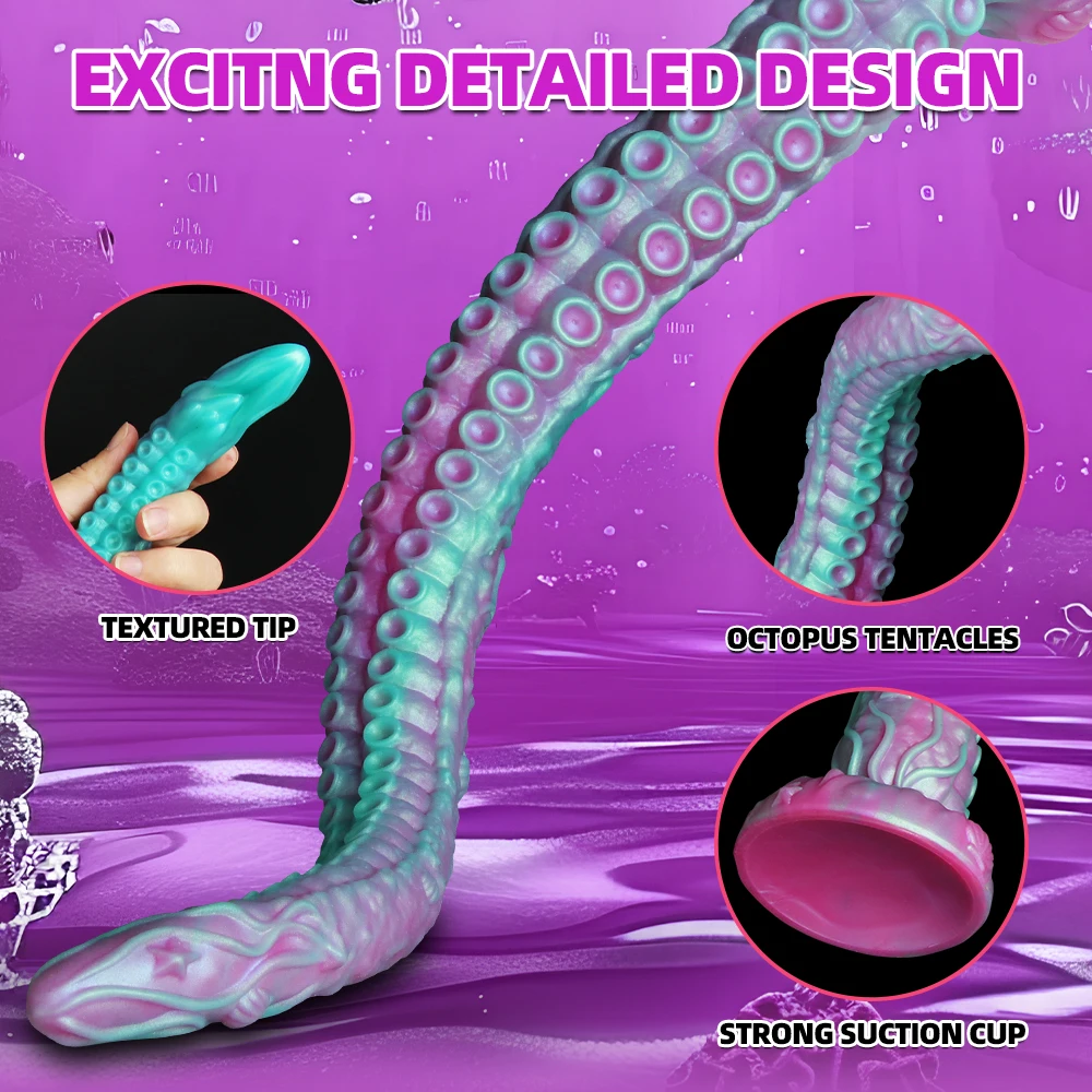 ยาวสัตว์Dildo Monster Anal Ass Plug Soft Octopus Tentaclesของเล่นช่องคลอดเจาะหญิงMasturbatorผู้ใหญ่ผลิตภัณฑ์