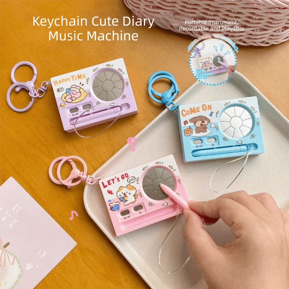 Compact Portable Size Music Instrument Keychain Smooth Sturdy Plastic Lightweight Sound Fidget Pendant Built-In Sound Structure