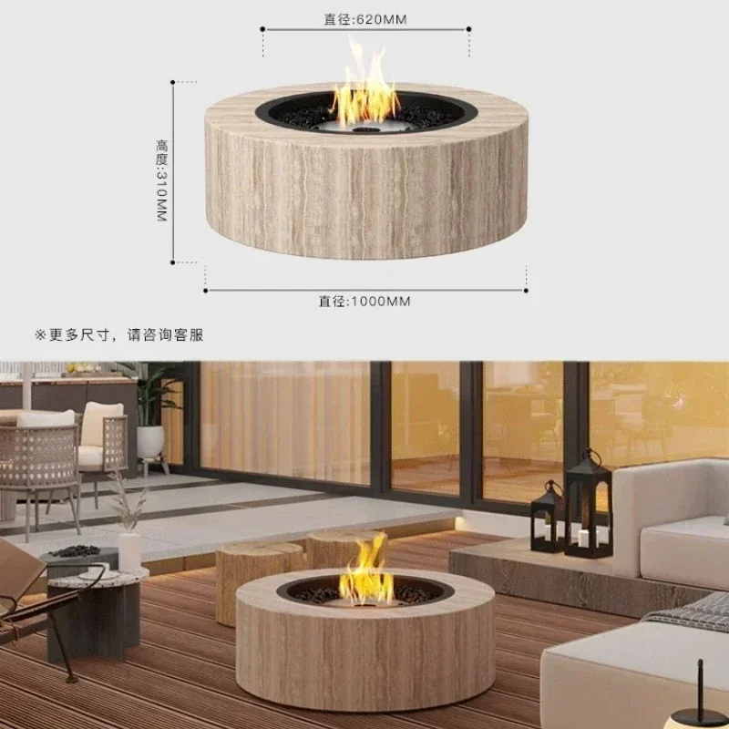 X Outdoor real fire fireplace heater household living room villa decoration firewood ornament