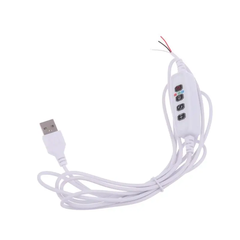 1/3/5Pcs DC 5V USB Clamp Plant Light Timing Control Cable Switch Line Plant Growth Light Live Broadcast Fill Light Control Wire