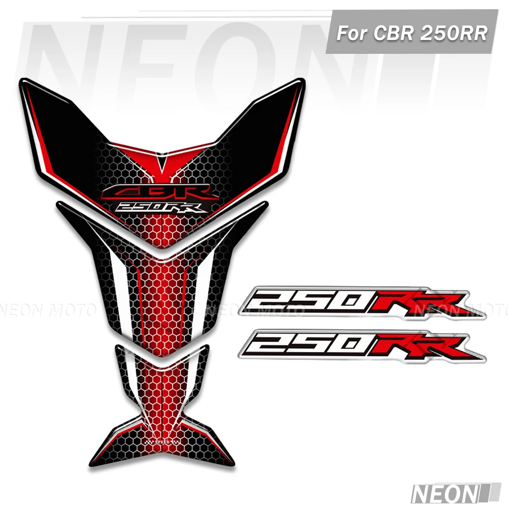 

CBR250RR Motorcycle 3D Resin Fish Bone Tank Pad Protectior Decals Stickers Fuel Oil Kit Knee For CBR 250 RR 250RR