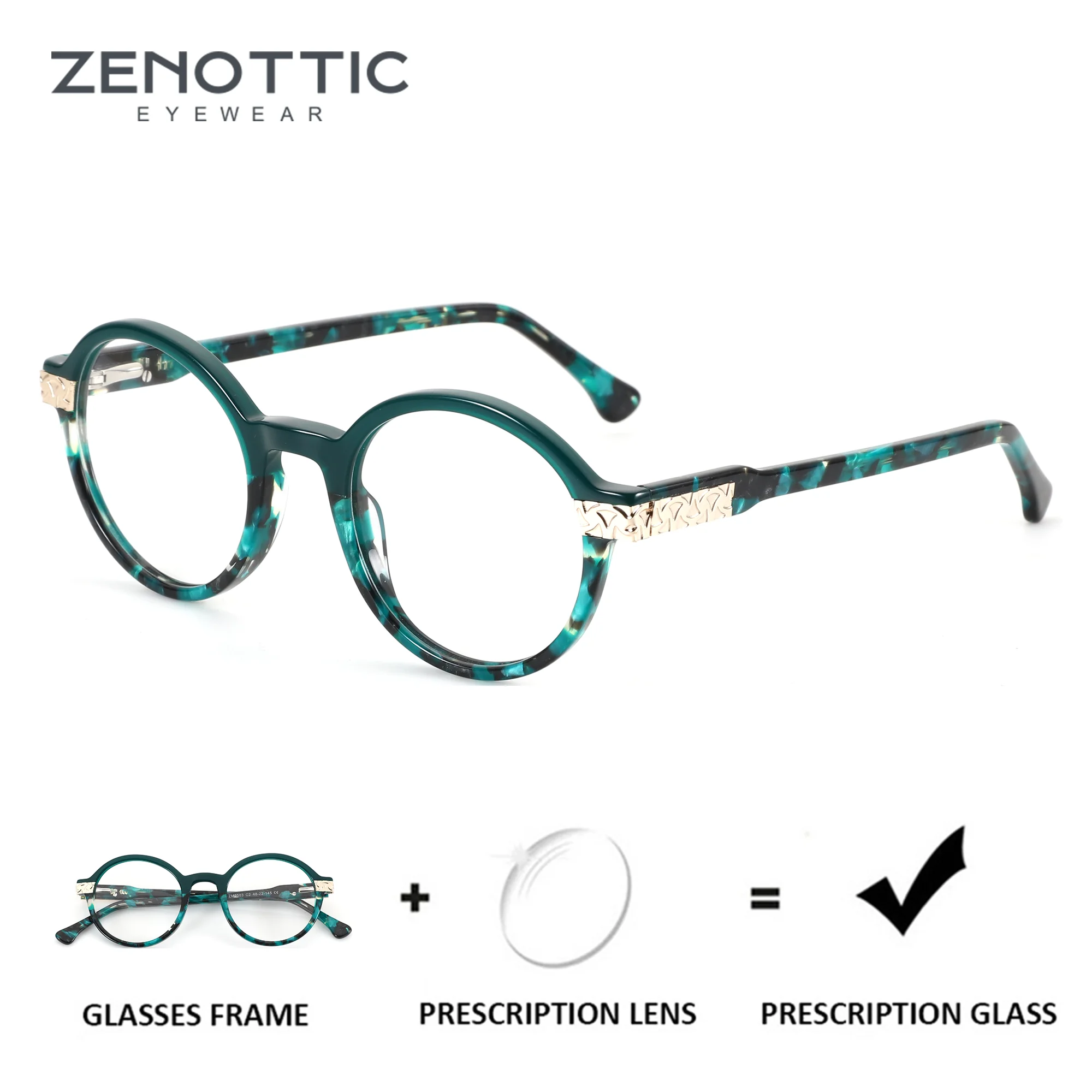 

Очки ZENOTTIC (размер XS) из ацетата, круглые, с диоптриями, для женщин и мужчин, с оптическими линзами для коррекции близорукости, фотохромные, мультифокальные.