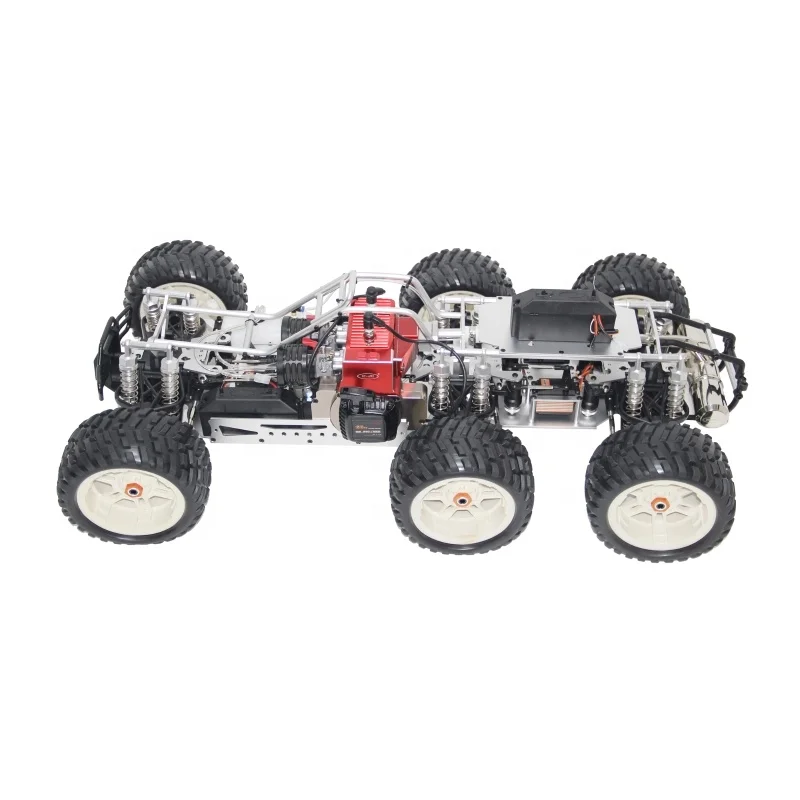 Factory Hot Sales Double Cylinder 60cc Engine Petrol Rc Car with Six-wheel Drive Radio Control Toys with One Key Reverse