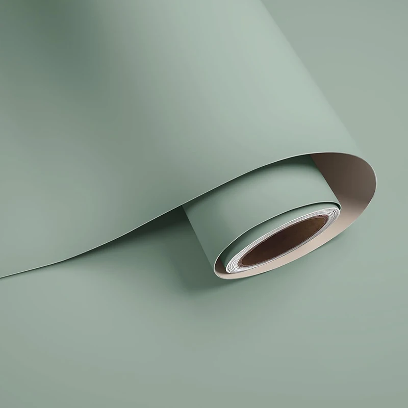 Sage Green Contact Paper Green Wallpaper Home Decor Cabinets Desk Removable Self Adhesive Wall Stickers for Bedroom Nursery
