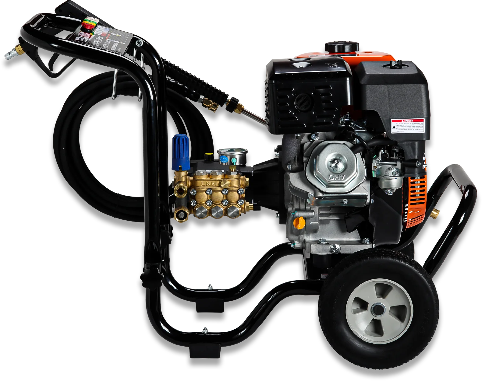 Professional Portable OHV 4000psi/275bar High Pressure Car Washing 190F with Two Wheels for Floor Boat Outside Cleaning