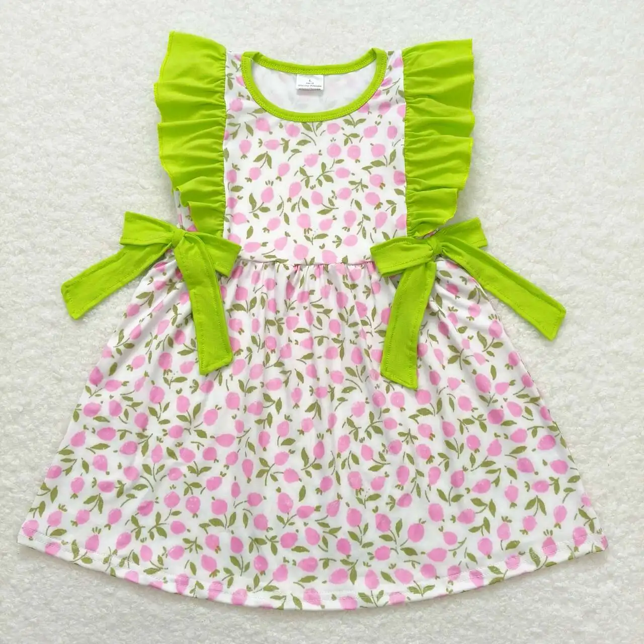 

GSD1036 Boutique Baby Toddler Girls Dress Sleeveless Flower Print Kids Boutique Clothes