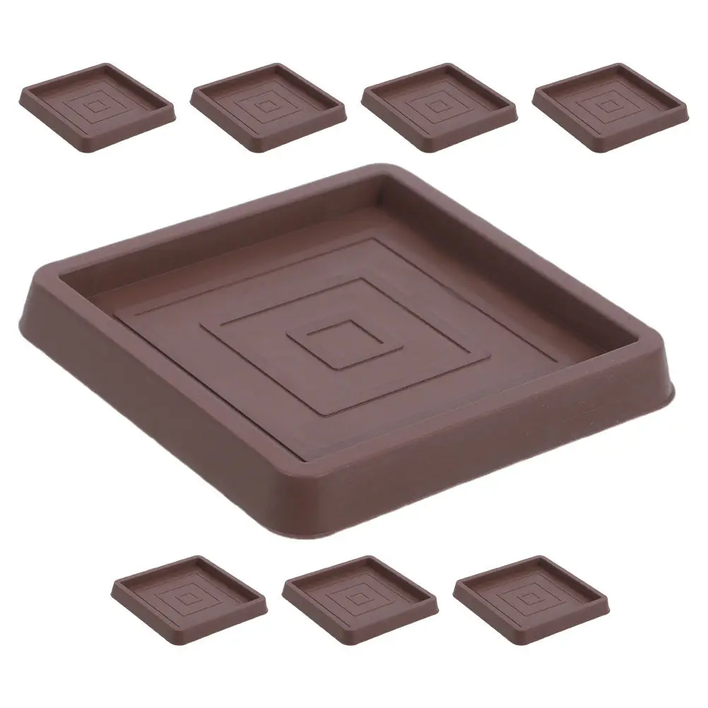 8Pcs Wear-Resistant Furniture Pads Non-Slip Rubber Square Furniture Leg Protectors Floor Anti-Skid Scratch Prevention Sofa Couch