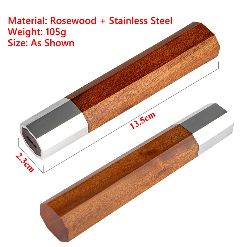 Professional DIY Wood Knife Handle Restaurant Kitchen Japanese Santoku Slicing Carving Knife Handle Replace Accessories image 3