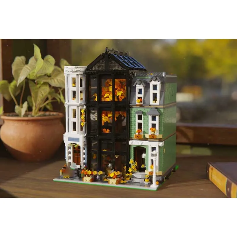 シティストリートビューモデル Moc ビルディングブロック秋樹木園モデル技術レンガ DIY アセンブリ建設ホリデーギフトおもちゃ