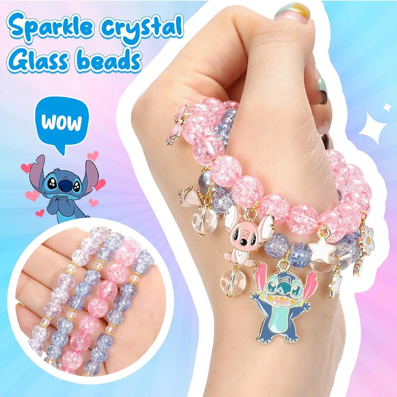 

Disney Stitch Bracelet Stitch & Lilo Cartoon Adjustable Moonstone Bracelet for Girls Boys Cute Gift Charm Jewelry Accessories