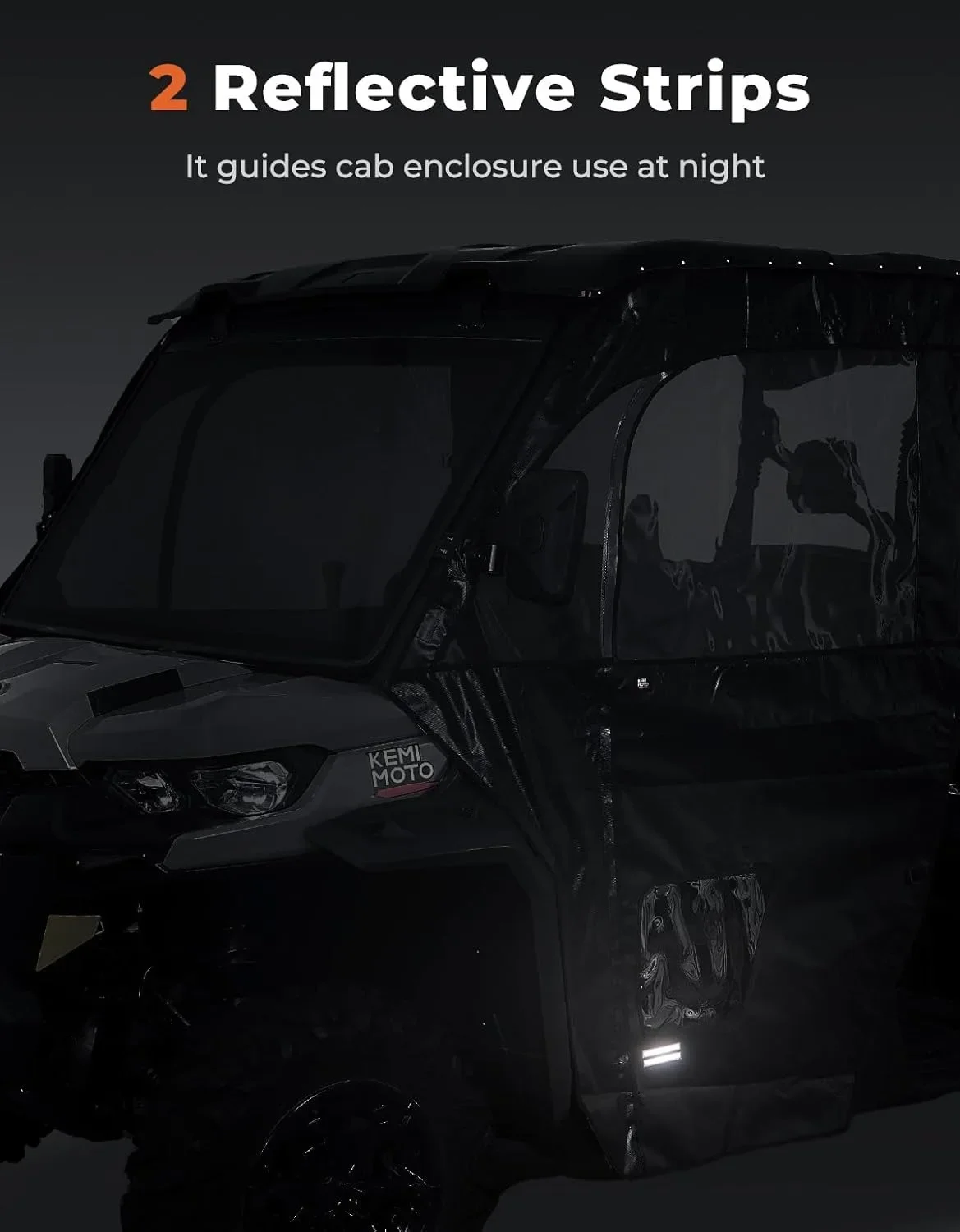 أبواب علوية ناعمة UTV PVC متوافقة مع Can-Am Defender HD 7/8/9/10 DSP XT XMR 2017-2024 مع نوافذ جانبية قابلة للدوران