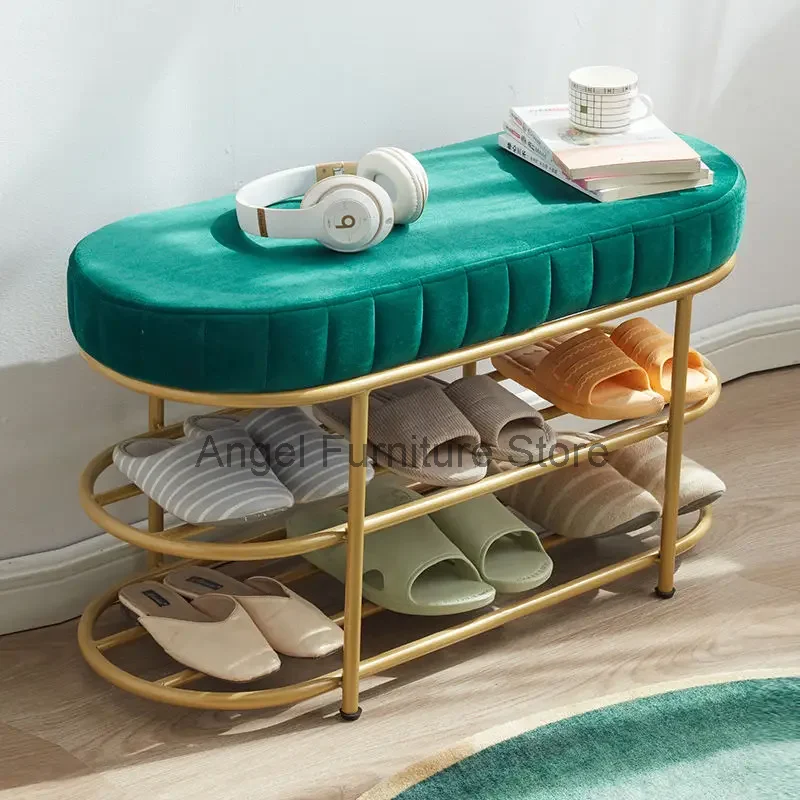 Shoe Storage Bench With Seat Cushion Shoe Rack Shoe Shelf Rack Bench Seat Placard Living Room Furniture House Entry Furniture