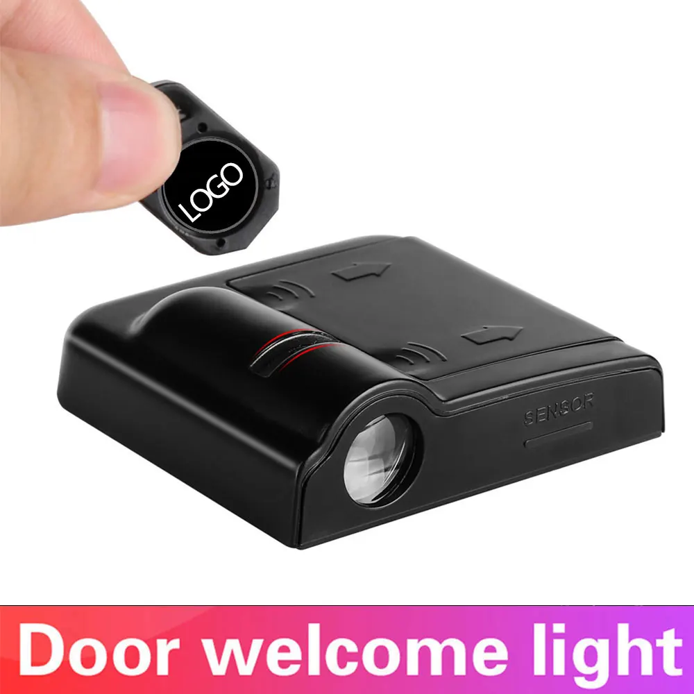 2Pcs Car Door Welcome Lights For Mitsubishi ASX 2011 2012 2013 2014 2018 2020 2022 LED Projector Lamp Sticker Car Accessories