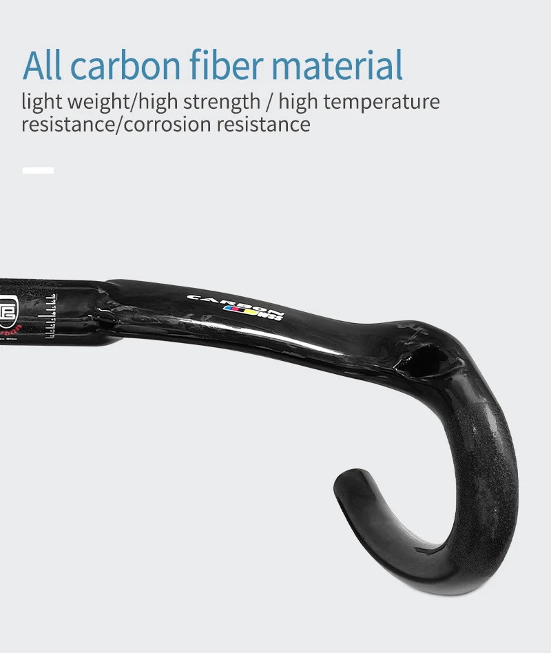 Vollcarbon-Fahrradlenker, ultraleichter und langlebiger Fahrradlenker mit 15,75/16,54/17,32 Zoll Innenkabelführung – Detail 4