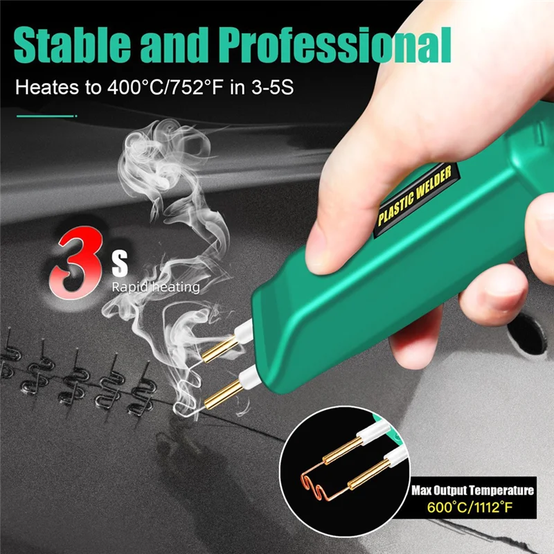 

A88E-2 In 1 Plastic Welder Kit 100W Portable MINI Hot Plastic Crack Repair Tool Repair Of Automobile Bumper 200 Welding Nails