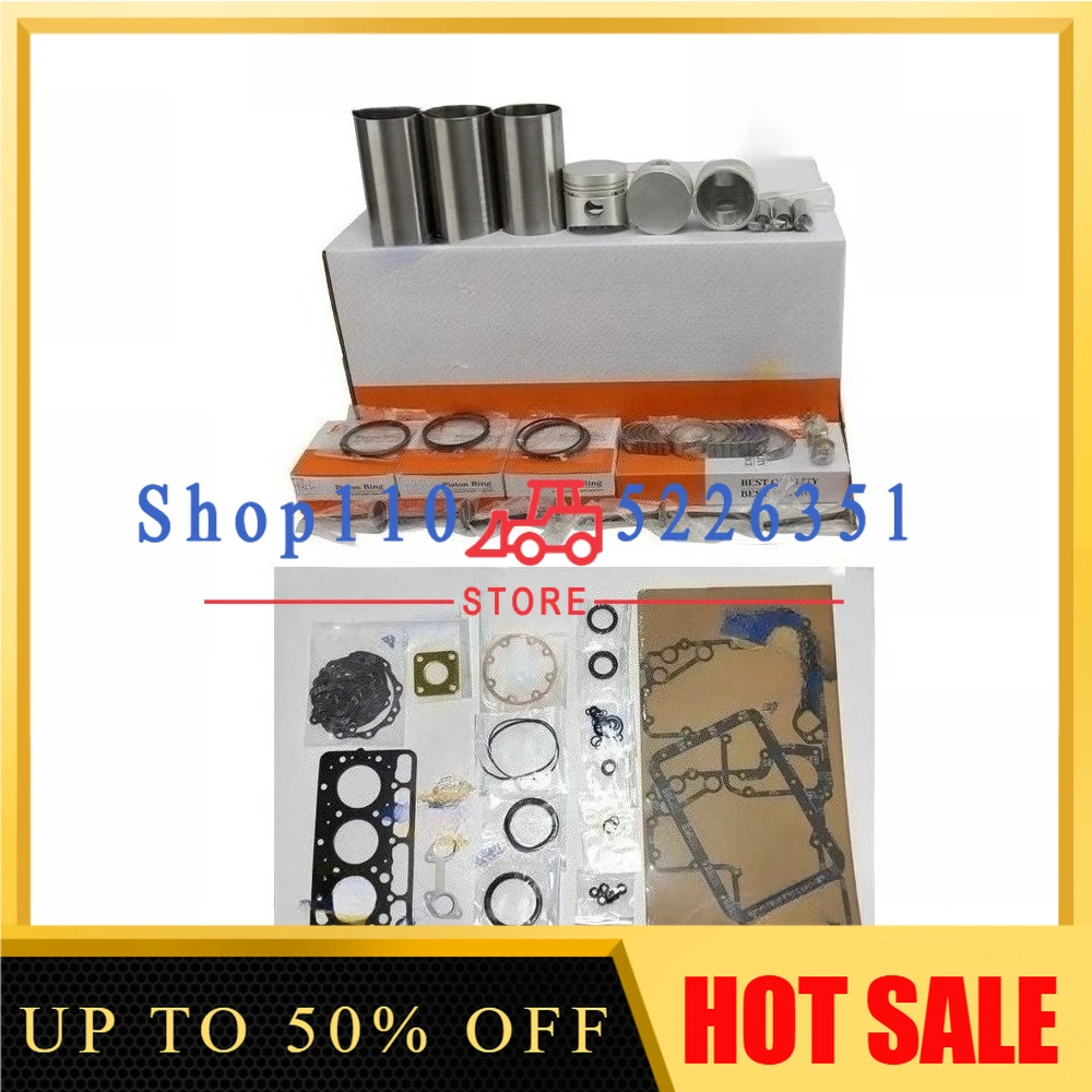

D650 For Kubota Overhaul Rebuild Kit Piston Ring Cylinder Liner Full Gasket Set Main Bearing Engine Part Crankshaft Main Bearing