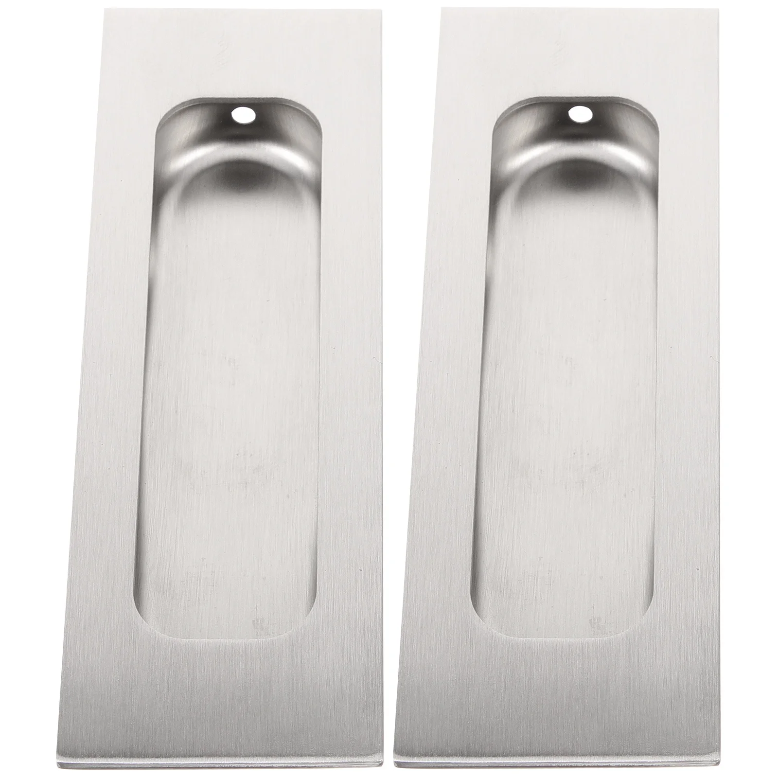 

2Pcs Stainless Steel Recessed Door Handles Concealed Embedded Cabinet Drawer Pull Hidden Furniture Grip Recessed Door Handles
