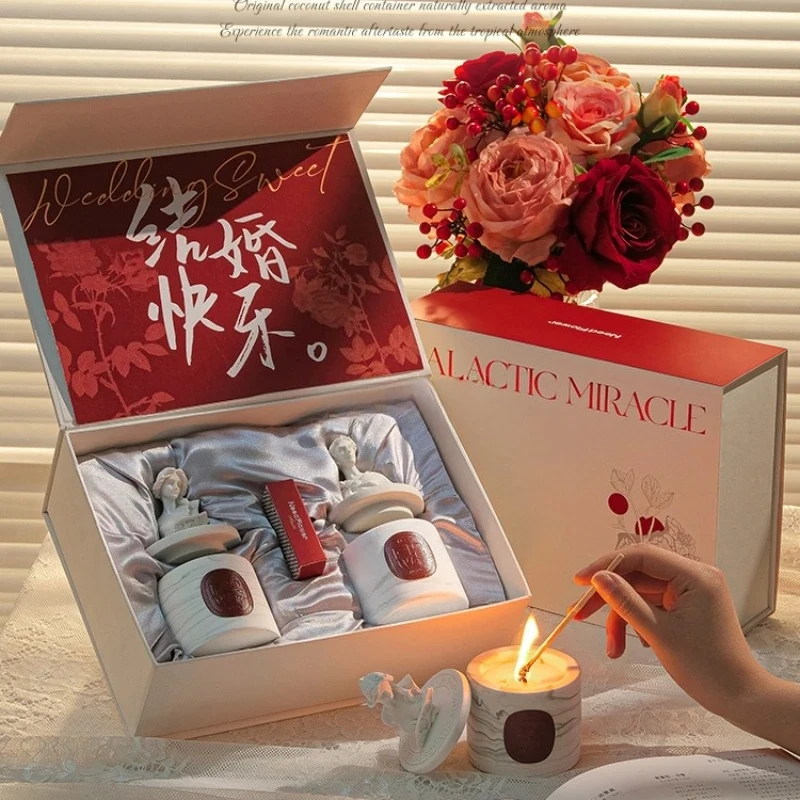 

Ароматические свечи в подарочной коробке для помолвки, свадьбы, дня рождения