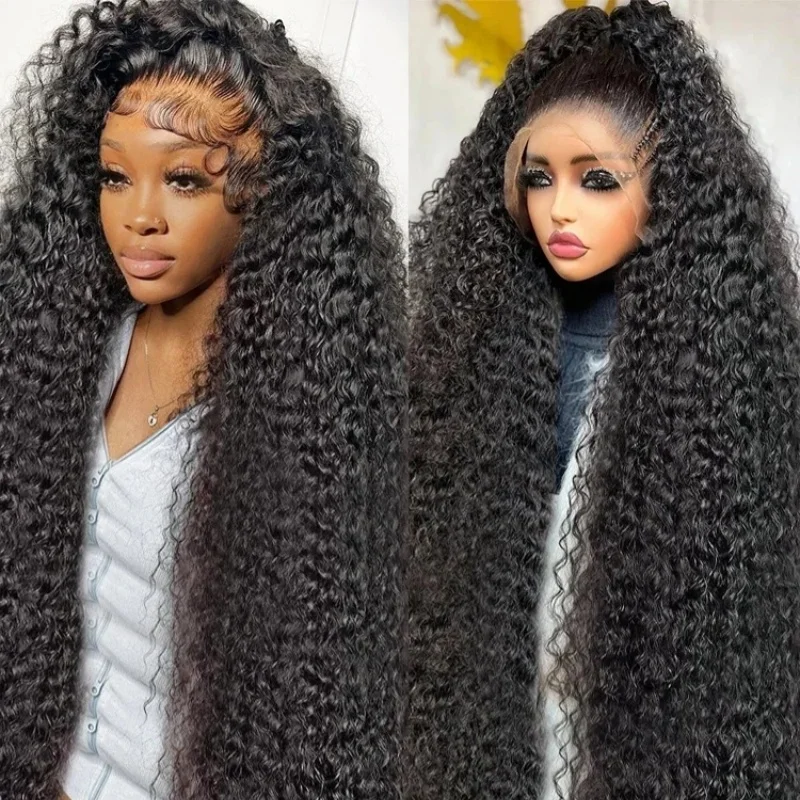 

Rosabeauty 200 Density Ready Brazilian 30 Inch 13x4 Deep Wave Wig 13x6 Water Curly Lace Frontal Human Hair Wig For Black Woman