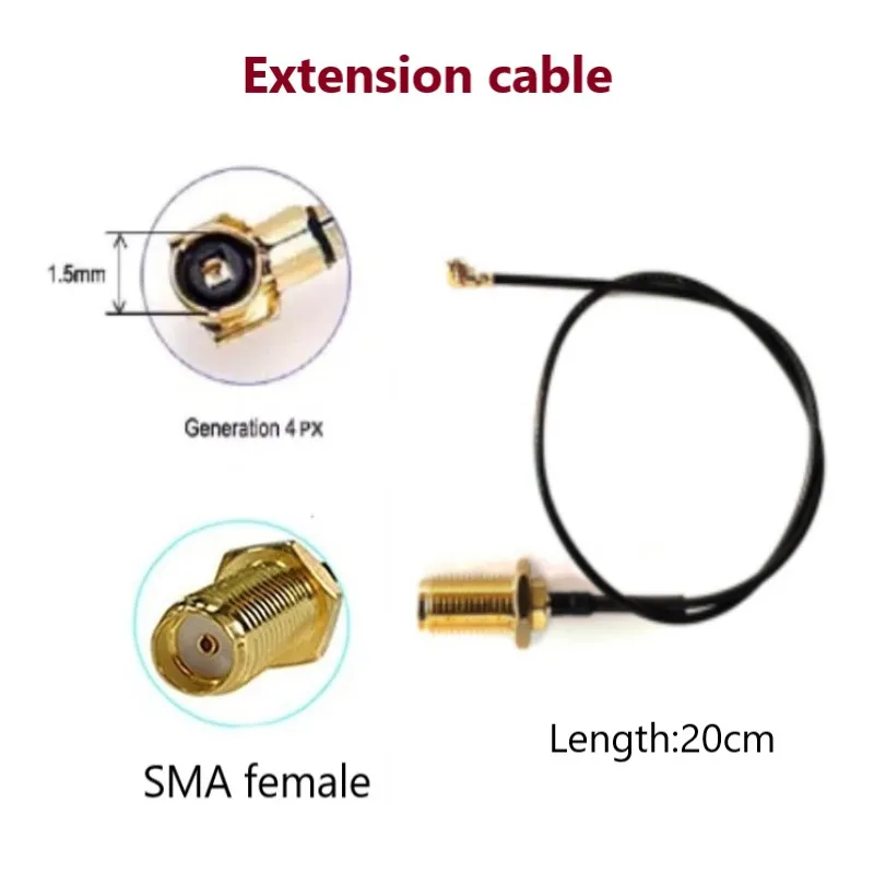 GWS 5 Stück WLAN-Antenne 2,4 GHz 5dBi Verstärkung SMA-Stecker und PX4 zu SMA-Buchse Kabel für Zigbee WLAN 2,4 GHz Router Signalverstärker Largo – Detail 9