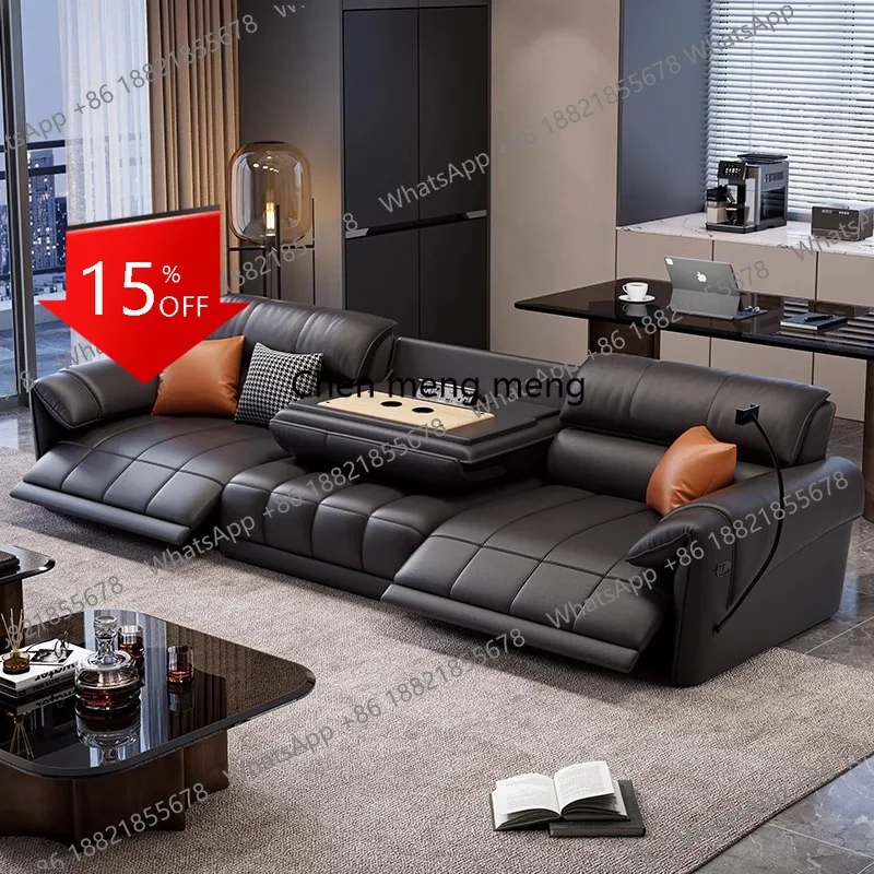 

Q181 Leather Electric Sofa Comfortable Adult Living Room Decor Nordic Sofas Light Luxury Hallway Unusual Sillon Cama Home Furnit