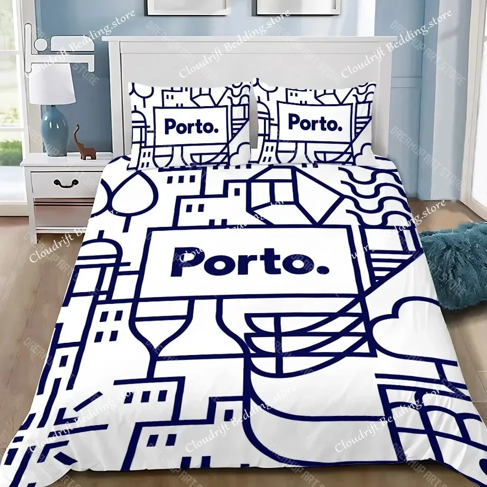 

Duvet Cover Pillowcase Bedding Set Football Club FC P-Portos Adult Boy Girl Bedroom Decoration Children Single Double Large Size
