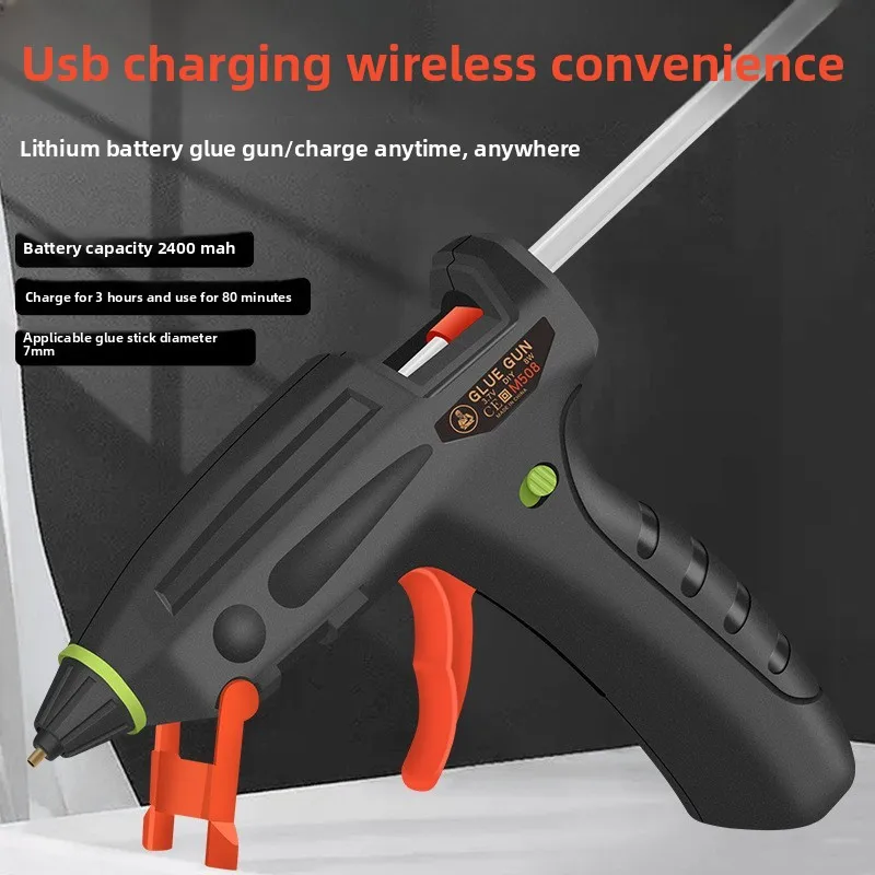 Lithium Battery Hot Melt Glue Gun Wireless Universal Hot Melt Gun Rechargeable suit Small Glue Stick 7mm