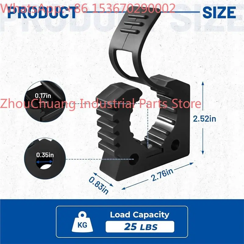 4 Pack Release Clamp Mounts Adjustable Shovel Clamp Mount Tool Handle Holders For 1-1/4
