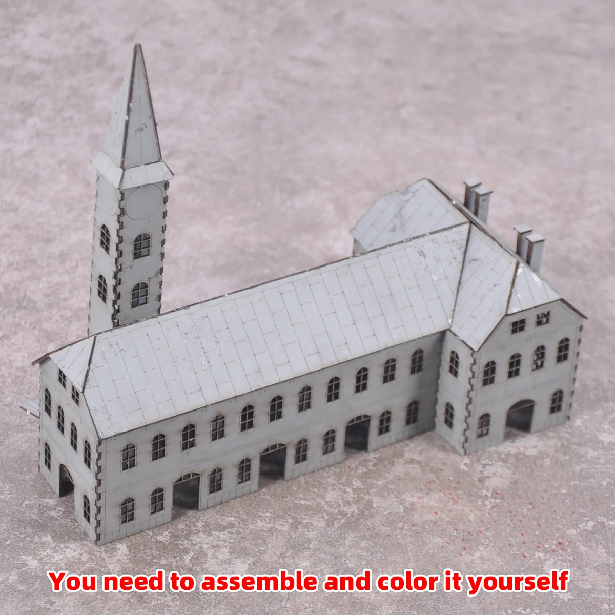 1/48 1/64 1/72 1/87 HO Maßstab Modellbausatz Miniatur-Diorama Architektonisches Gebäude Hausmodell Eisenbahn Unbemalte Stadt-Bahnhof – Detail 10