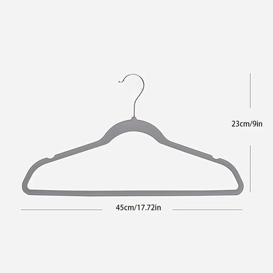 20pcs Slim Velvet Non-Slip Suit Hanger, Durable, Space Saving Hanger with Shoulder Slot