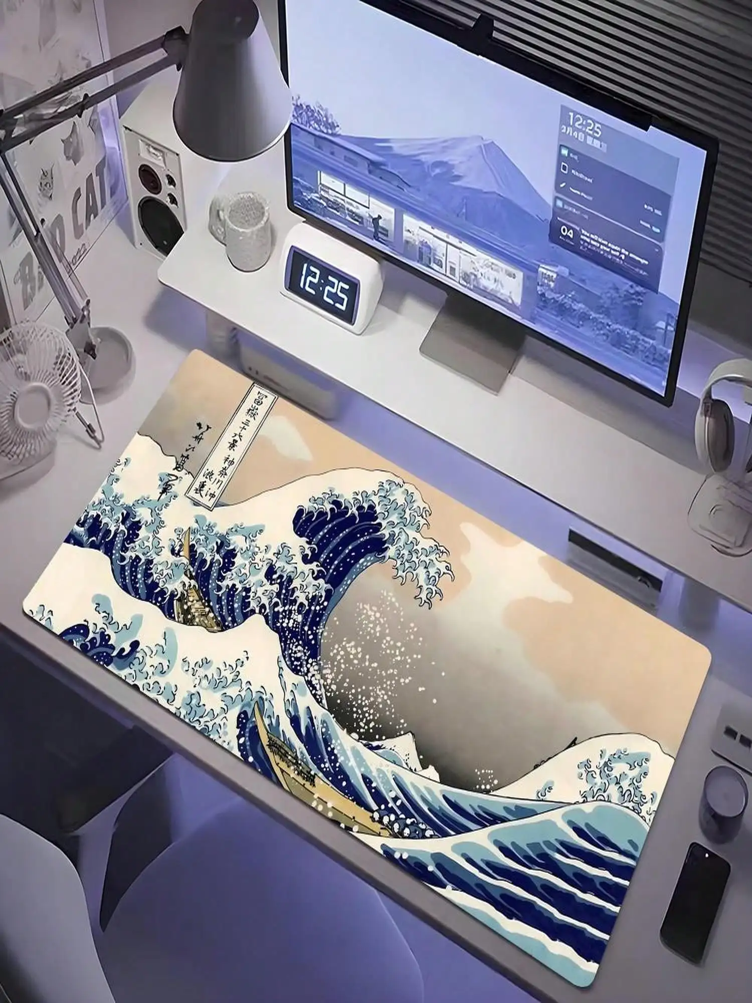 Style Wave Surfing Mouse Pad - XXL Large Gaming Desk Mat With Non-Slip Rubber Base, Thickened Precision Stitching, Washable Surface - Extra-Large Computer Desk Mat, Suitable For Gaming Setups, Artistic Design, Smooth Texture, Ideal For Office Workers.
