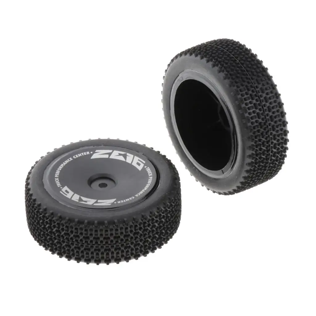 

1/14 Scale Model Car Accessories Rubber Tires Front Wheel Rim Set for Radio Control Buggy Truck Outdoor Use