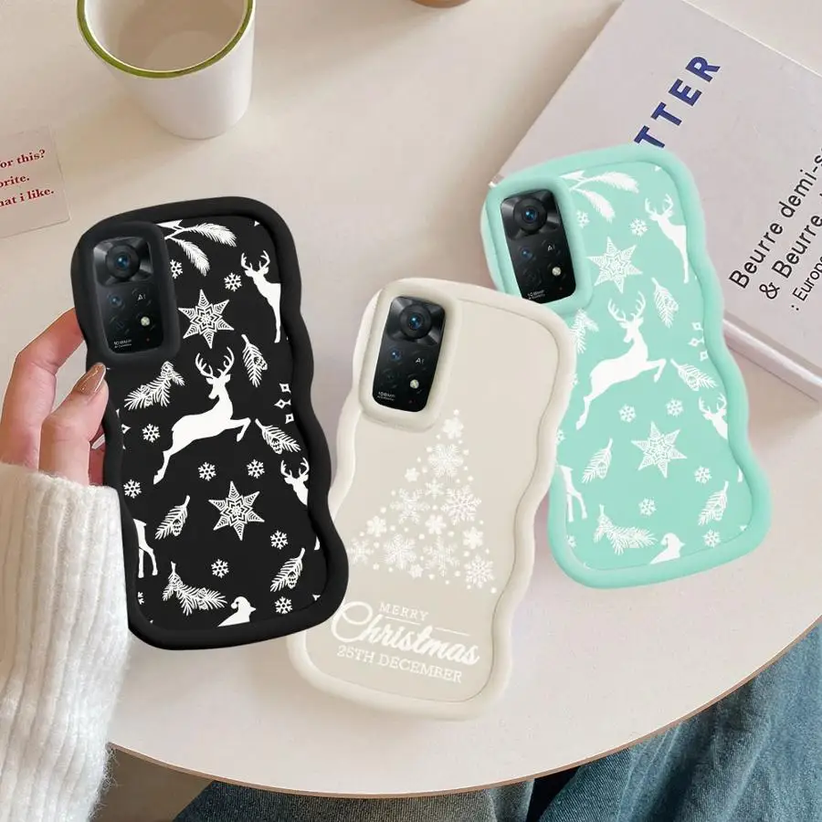 بسيطة عيد الميلاد الغزلان لينة غطاء الهاتف الحال بالنسبة ل Xiaomi Redmi ملاحظة 13 برو زائد 12 10S 8 10 9 9S 11 14 برو