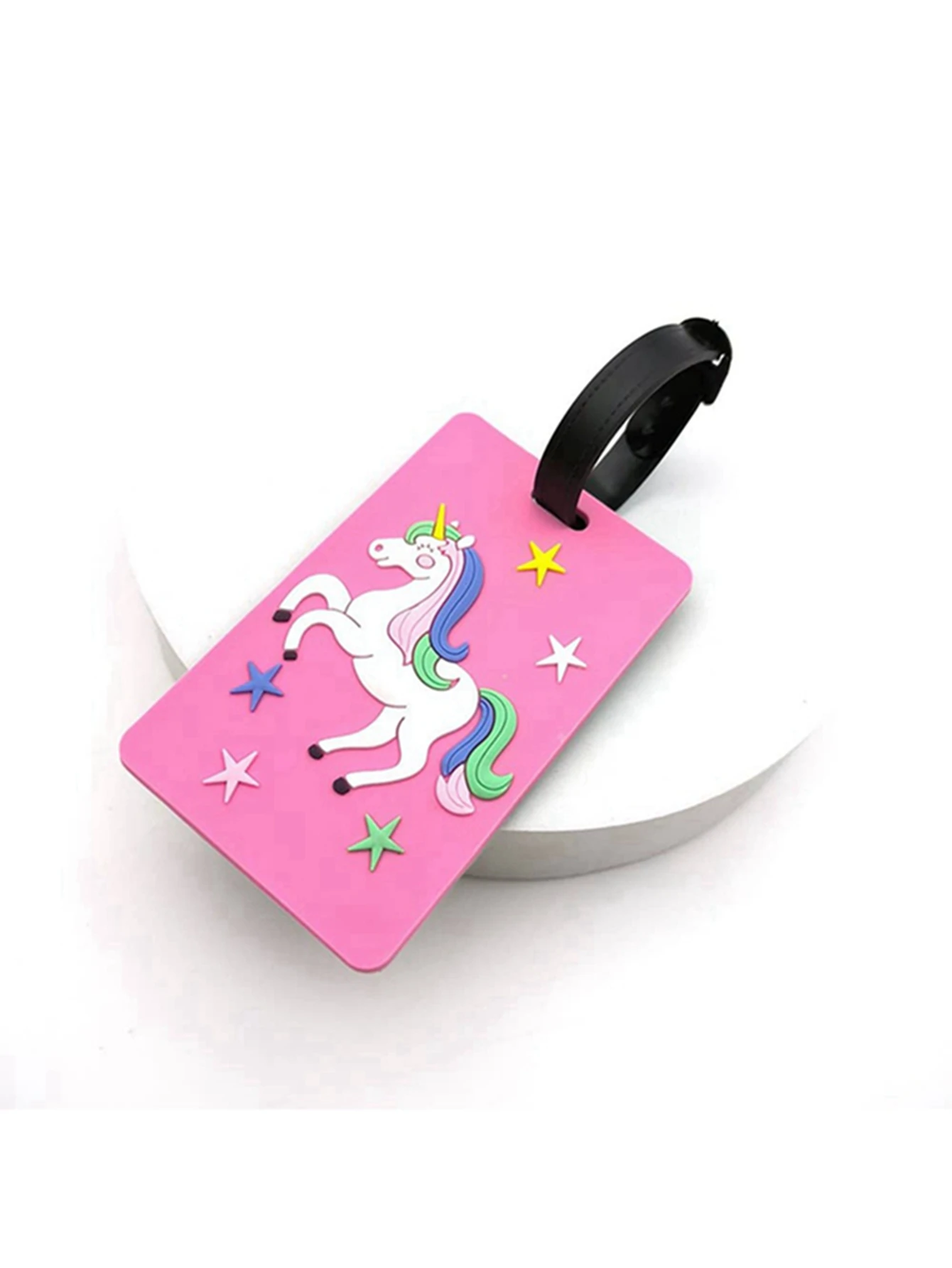 1PCS Cute Unicorn Boarding Hanger Luggage Tag Station Airport Check in Trolley Box Items Loss Prevention Identification Label