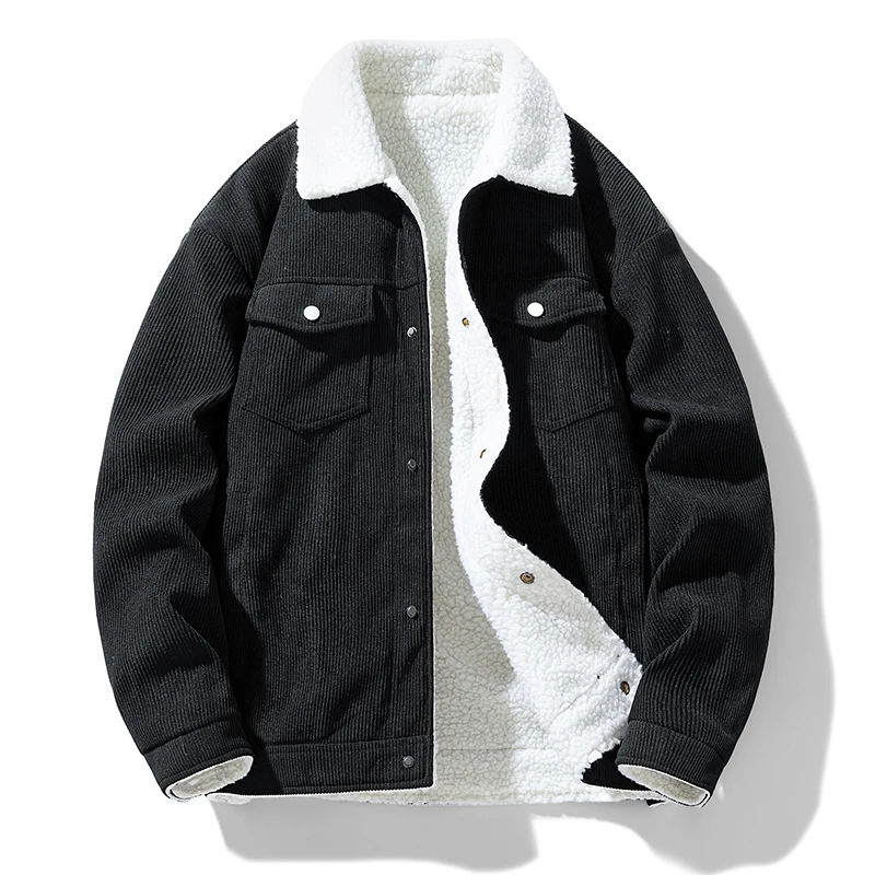 Men's Jackets and Coats Fashion Warm Corduroy Thick Coats 2026 Winter Fashion Men's Coats Down Jackets Men's Cotton Clothing