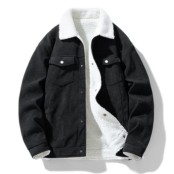 Men's Jackets and Coats Fashion Warm Corduroy Thick Coats 2026 Winter Fashion Men's Coats…