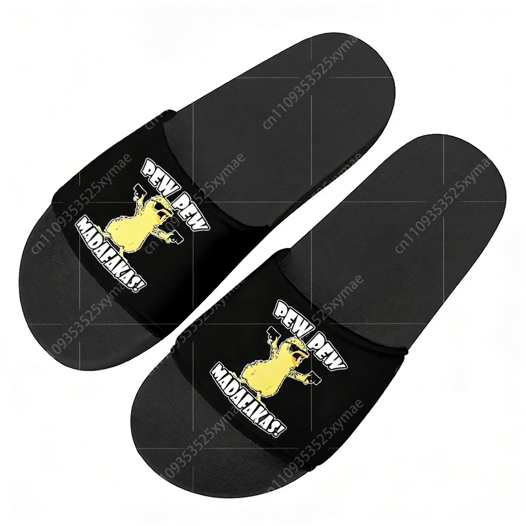 Pew Pew Madafakas Fun Pattern Slippers Home Water Shoes Pop Fashion Mens Womens Beach Pool Sandals Custom Summer Slipper