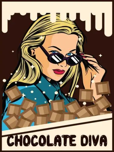 Chocolate Diva Vintage Retro Metal Sign tin sign