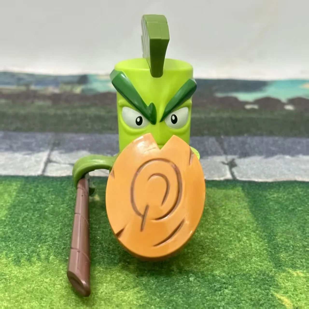 

New type of bamboo plant fights zombies in shooting game. Role-playing model. Children's toy. Suitable gift for kids.