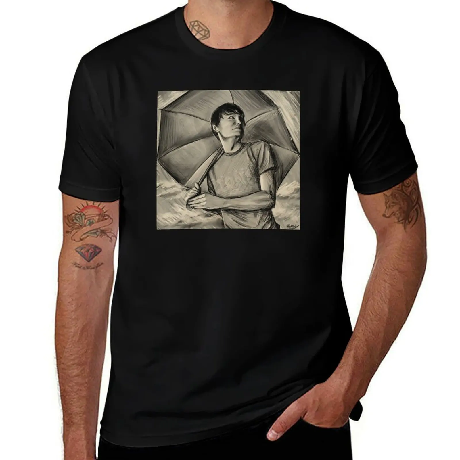 

Adam Umbrella T-Shirt tshirts personalised customizeds tops mens t shirt graphic