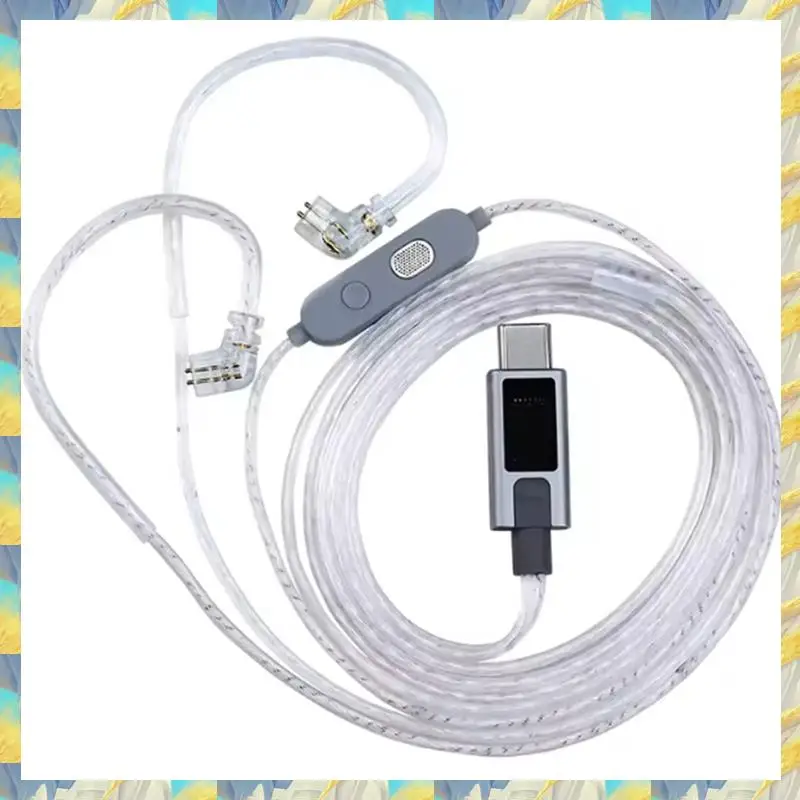 Smartwave-Silver-Plated Upgrade Cable KZ-M2 Dual Mic Type-C For QKZ KZ Castor ZSN ZST EDX EDC PRO ZSN PRO，Silver-Plated Upgrade