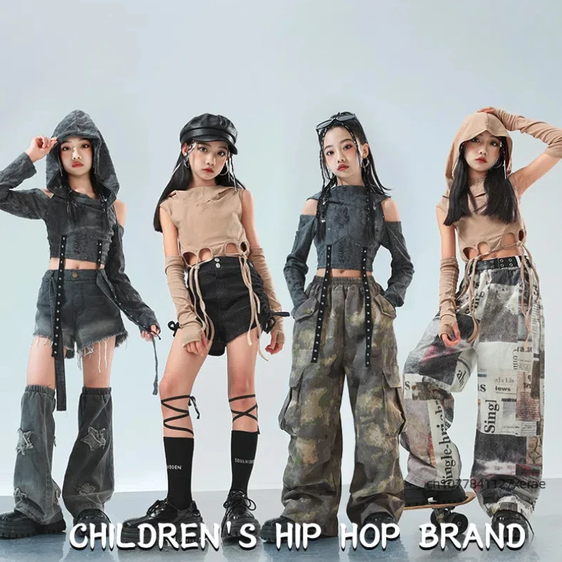 Baile callejero para niños, trajes de baile de jazz, danza para niñas, espectáculos de pasarela, baile de jazz de grupo de niñas, trajes de actuación para niños